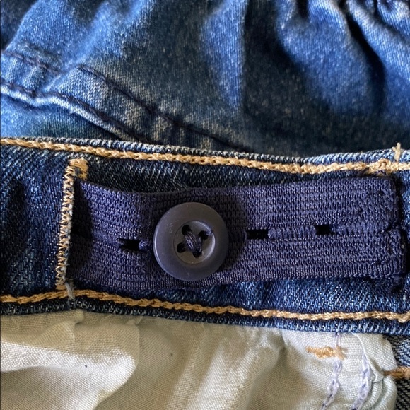 PLACE denim blue jeans stretch straight leg adjustable waistband 5 pocket size 7 - Picture 6 of 13